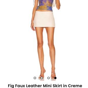 REVOLVE/ MIAOU Fig Faux Leather Mini Skirt in Creme